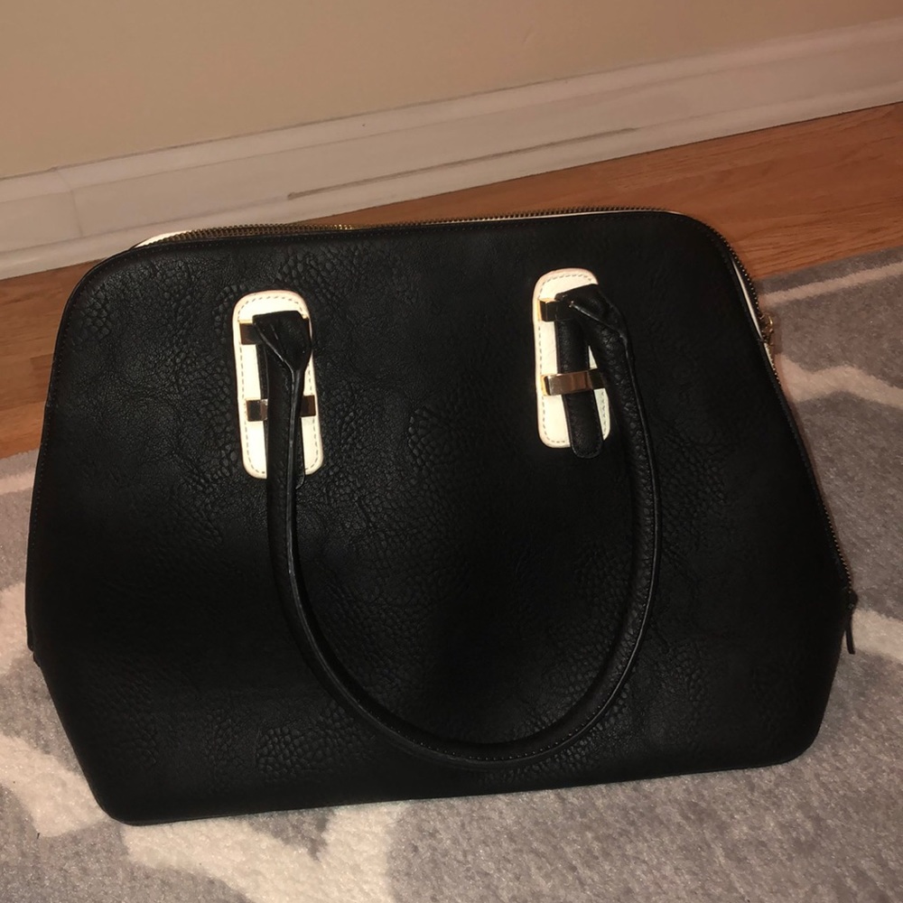 Black and white purse